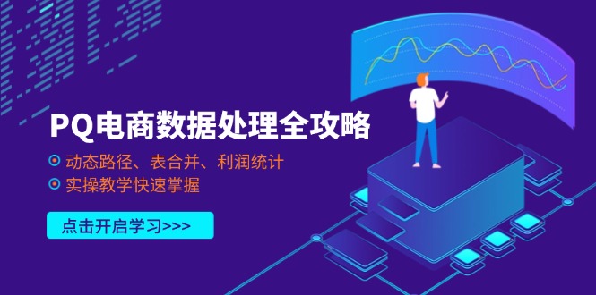 (14240期)PQ电商数据处理全攻略,动态路径、表合并、利润统计,实操教学快速掌握-微创终点站